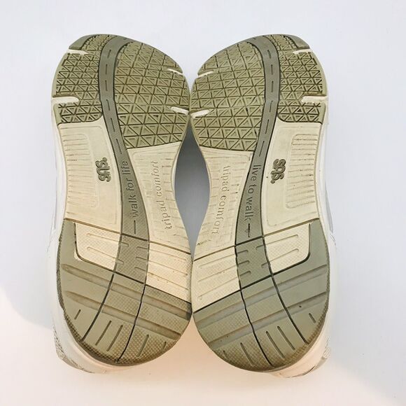 SAS Tour Mesh Tripad Comfort Sneaker Womens 9M Silver White Lace Up Walking Shoe - Picture 8 of 13